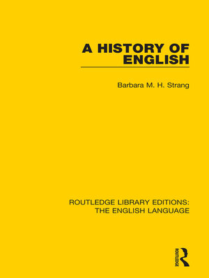 cover image of A History of English (RLE
